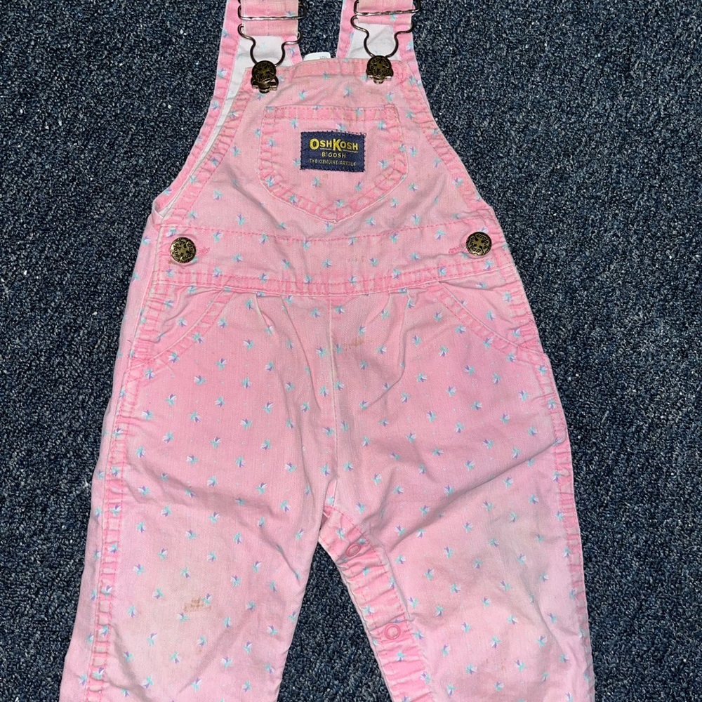Vintage OshKosh B'gosh Light Pink Kids Overalls
